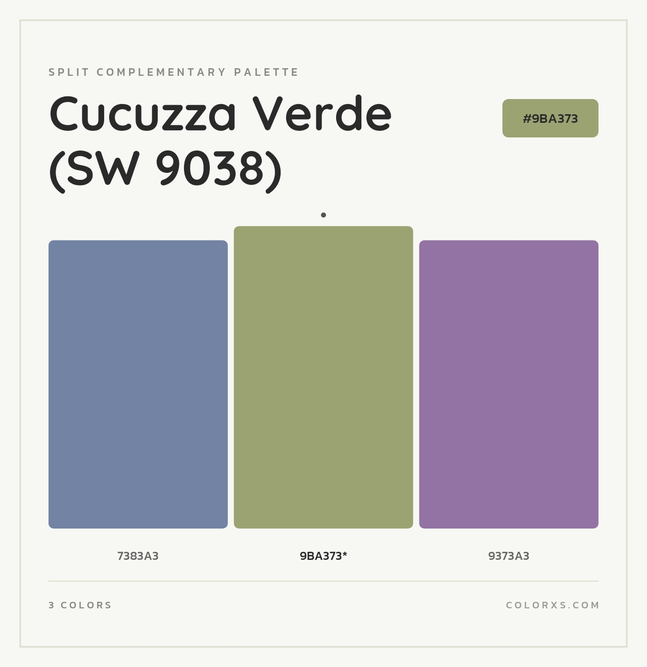 Cucuzza Verde (SW 9038) - Split-Complementary Color Palette