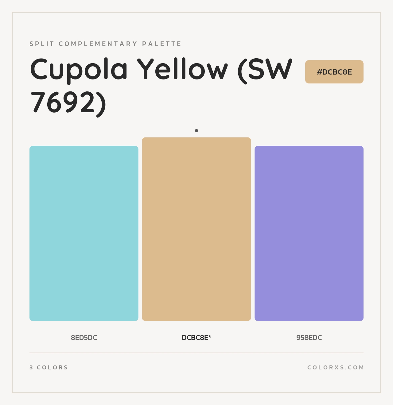 Cupola Yellow (SW 7692) - Split-Complementary Color Palette