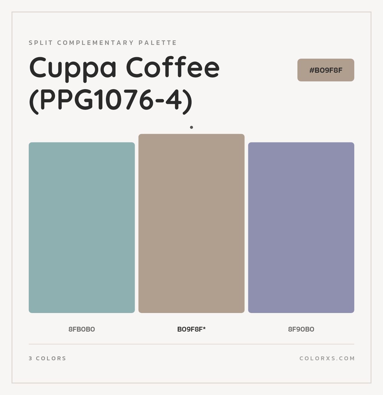 Cuppa Coffee (PPG1076-4) - Split-Complementary Color Palette