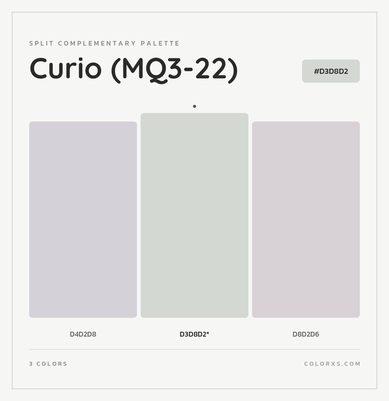 Curio (MQ3-22) - Split-Complementary Color Palette