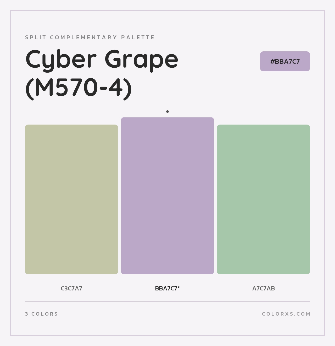 Cyber Grape (M570-4) - Split-Complementary Color Palette