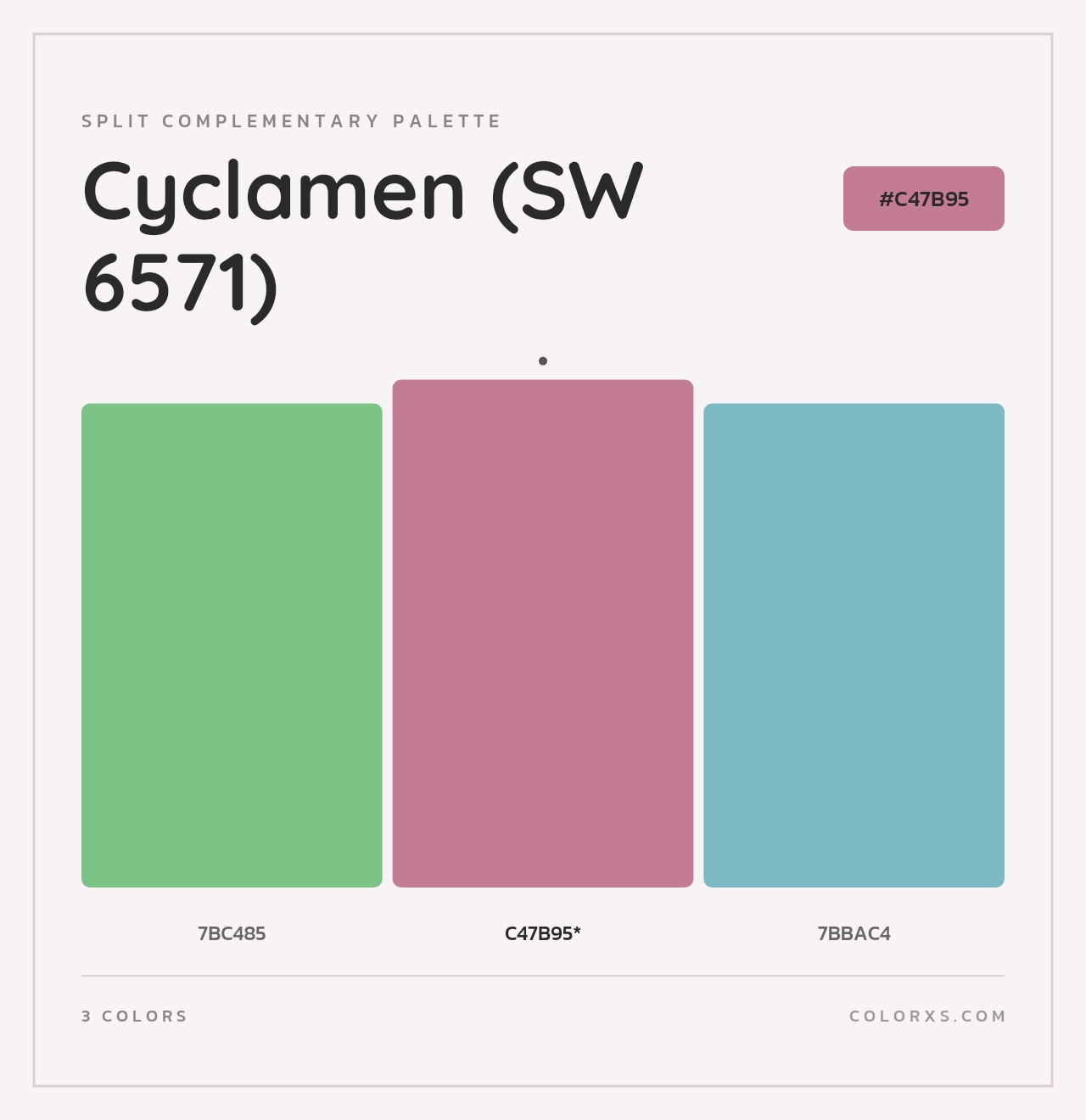 Cyclamen (SW 6571) - Split-Complementary Color Palette