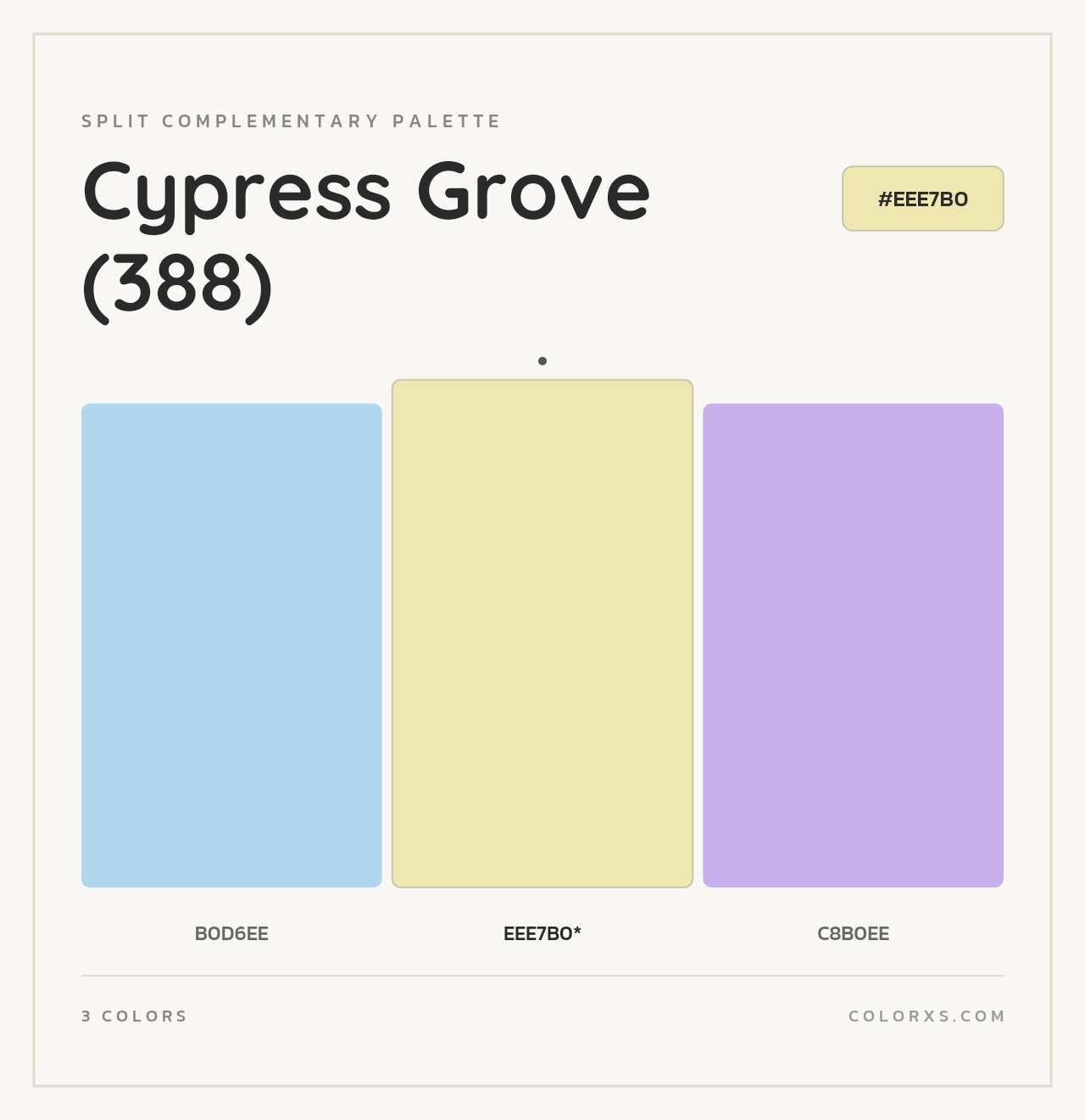Cypress Grove (388) - Split-Complementary Color Palette
