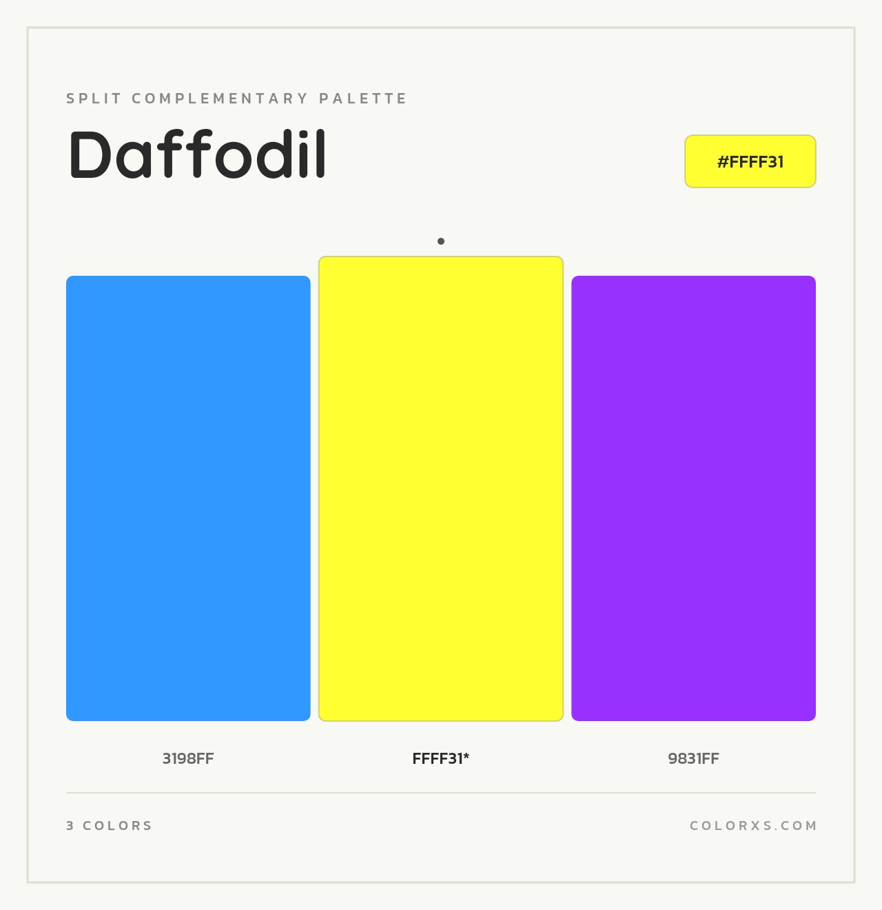 Daffodil - Split-Complementary Color Palette