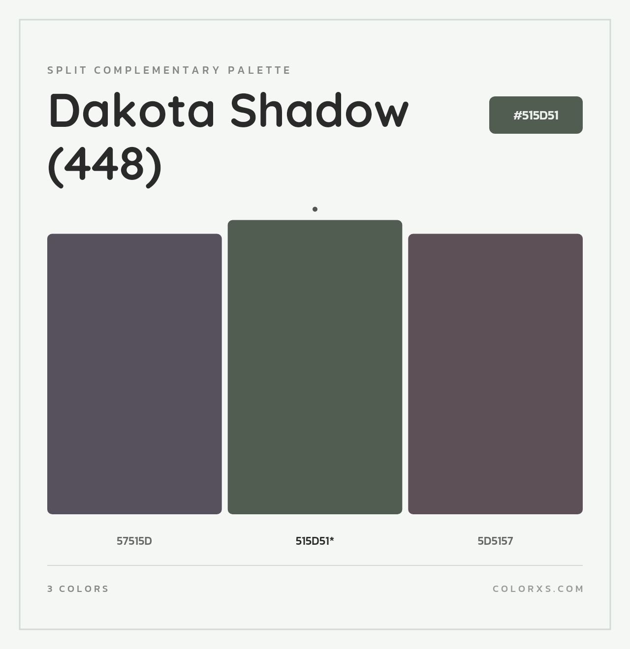 Dakota Shadow (448) - Split-Complementary Color Palette
