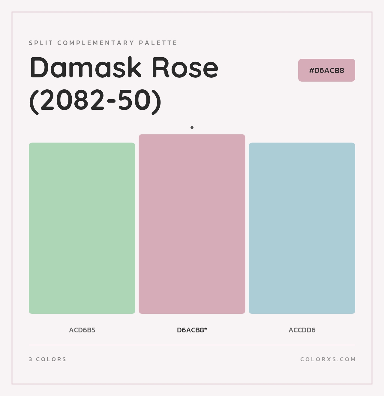 Damask Rose (2082-50) - Split-Complementary Color Palette