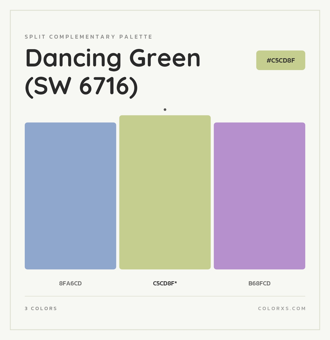 Dancing Green (SW 6716) - Split-Complementary Color Palette