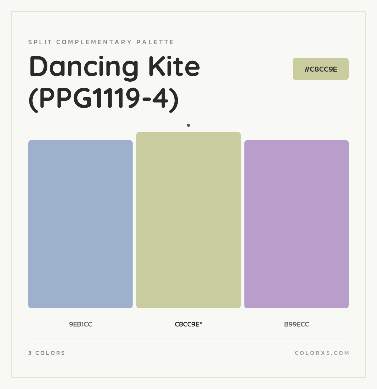 Dancing Kite (PPG1119-4) - Split-Complementary Color Palette