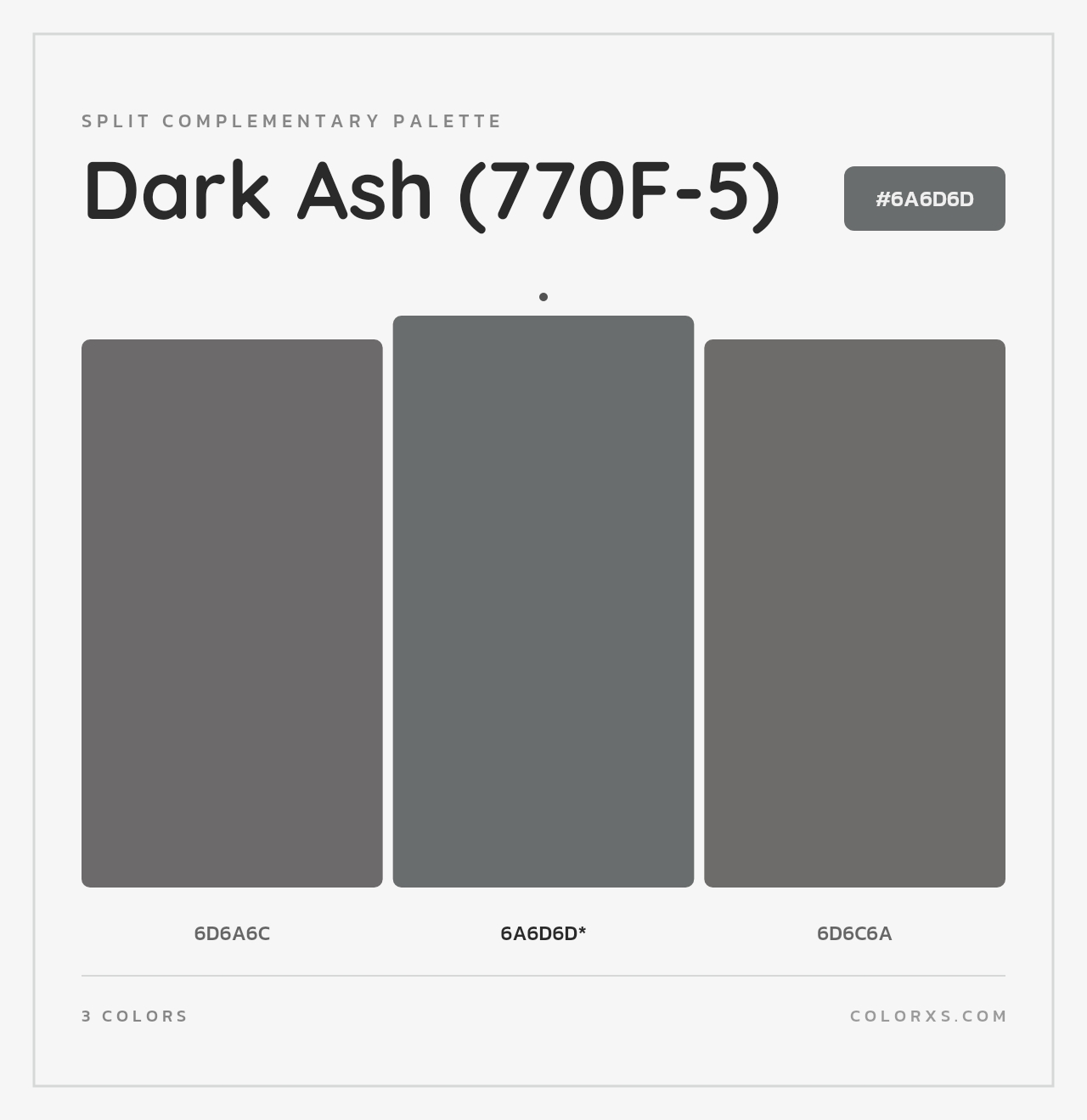 Dark Ash (770F-5) - Split-Complementary Color Palette