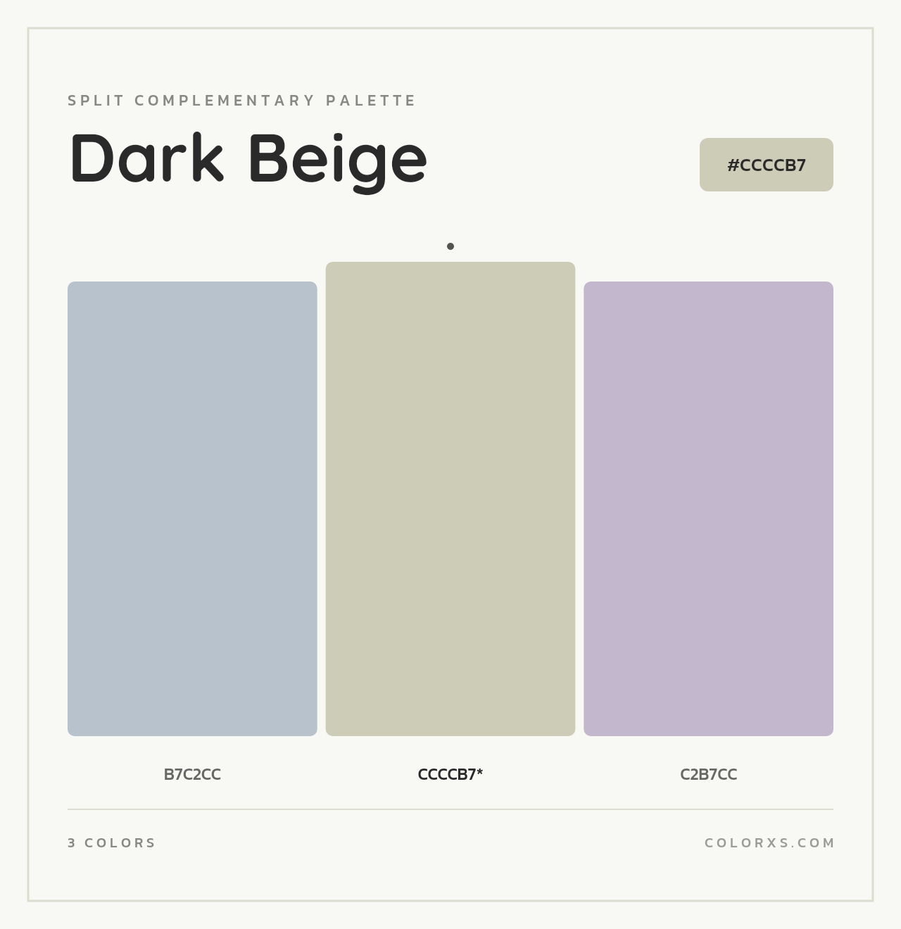 Dark Beige - Split-Complementary Color Palette