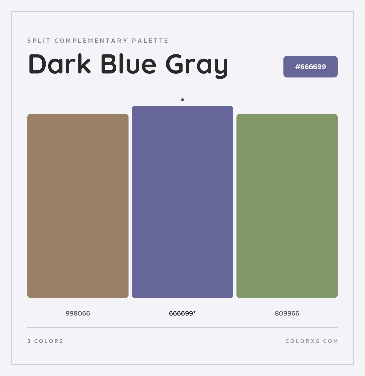 Dark Blue Gray - Split-Complementary Color Palette