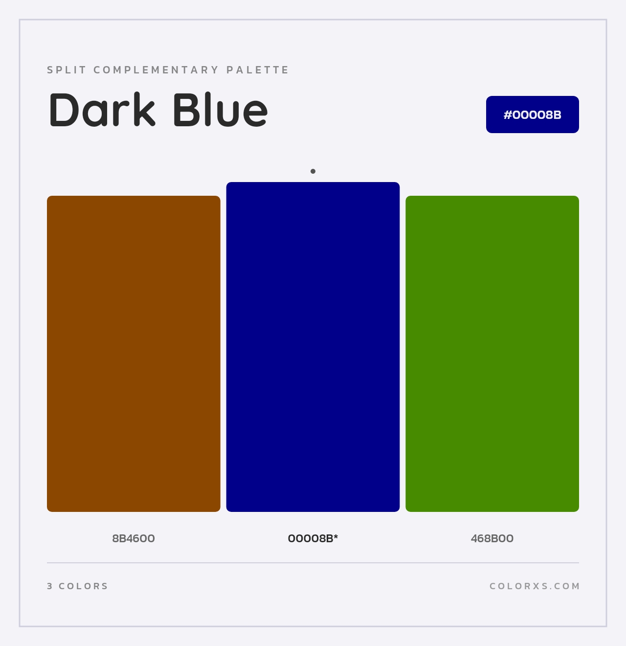 Dark Blue - Split-Complementary Color Palette