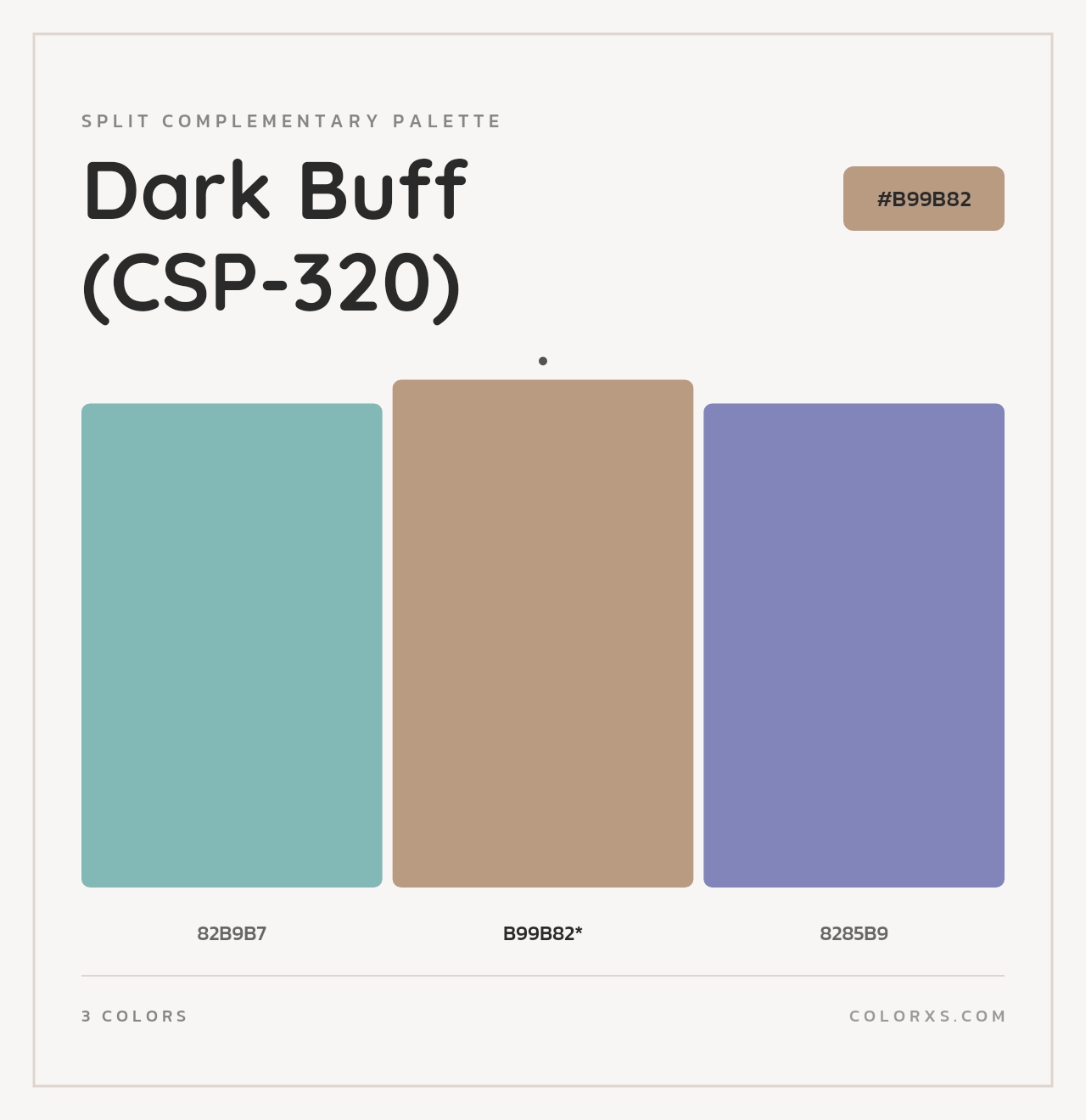 Dark Buff (CSP-320) - Split-Complementary Color Palette