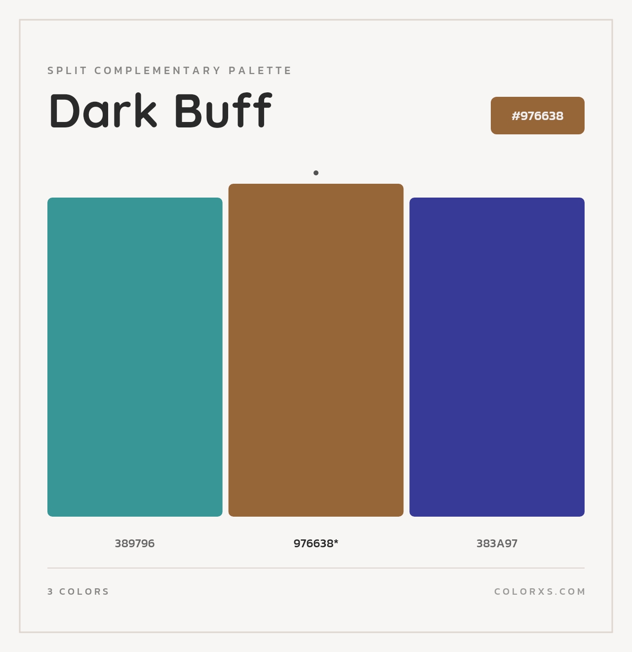 Dark Buff - Split-Complementary Color Palette