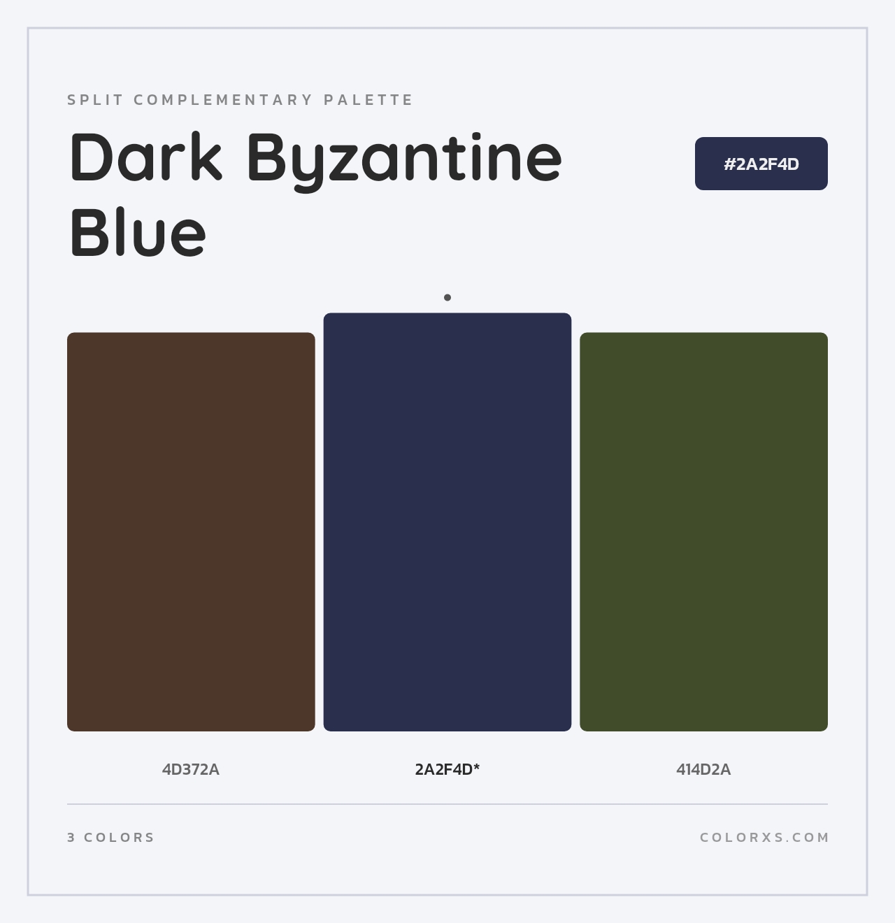 Dark Byzantine Blue - Split-Complementary Color Palette