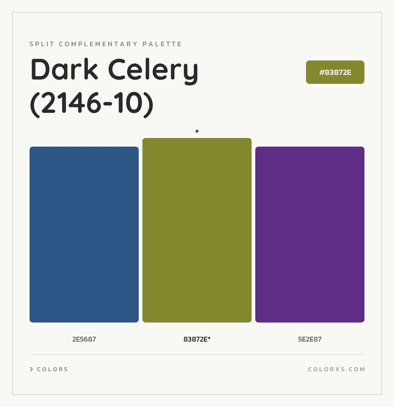 Dark Celery (2146-10) - Split-Complementary Color Palette