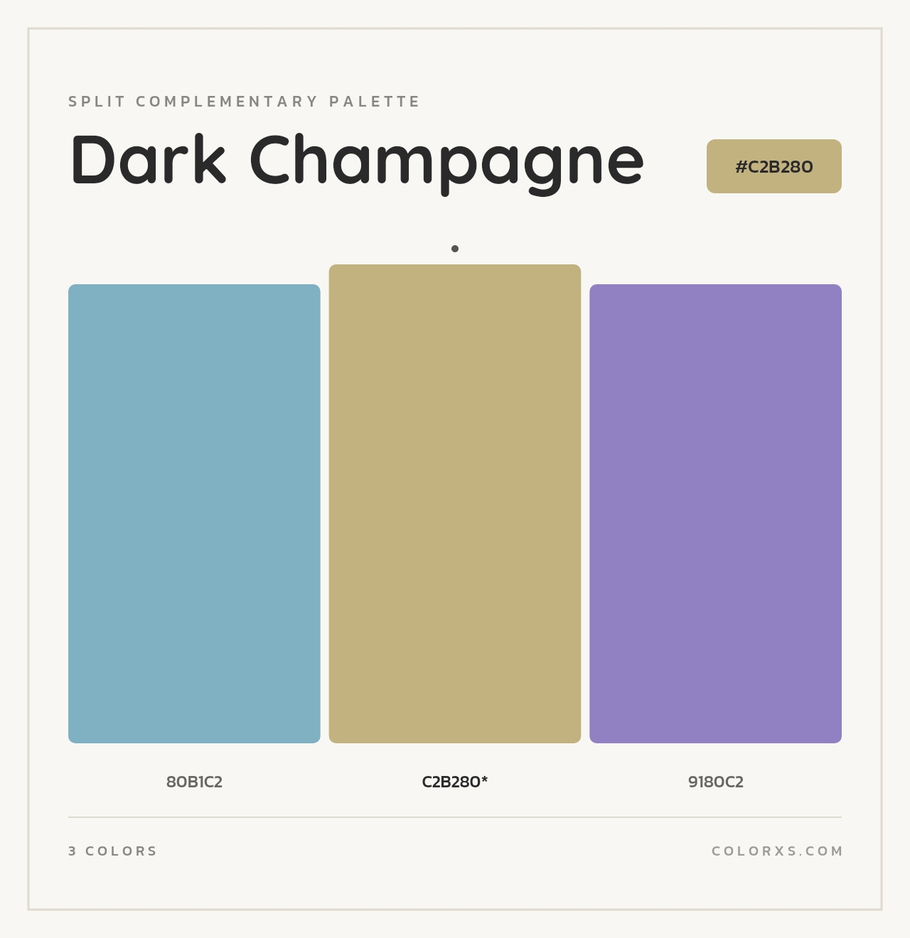 Dark Champagne - Split-Complementary Color Palette