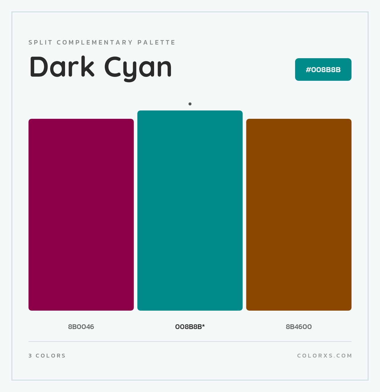 Dark Cyan - Split-Complementary Color Palette