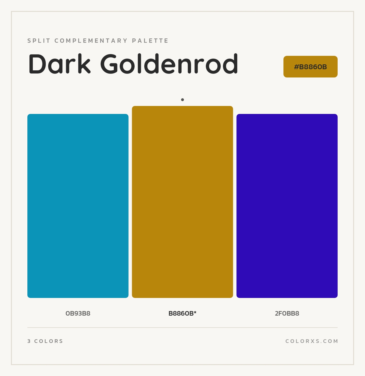 Dark Goldenrod - Split-Complementary Color Palette