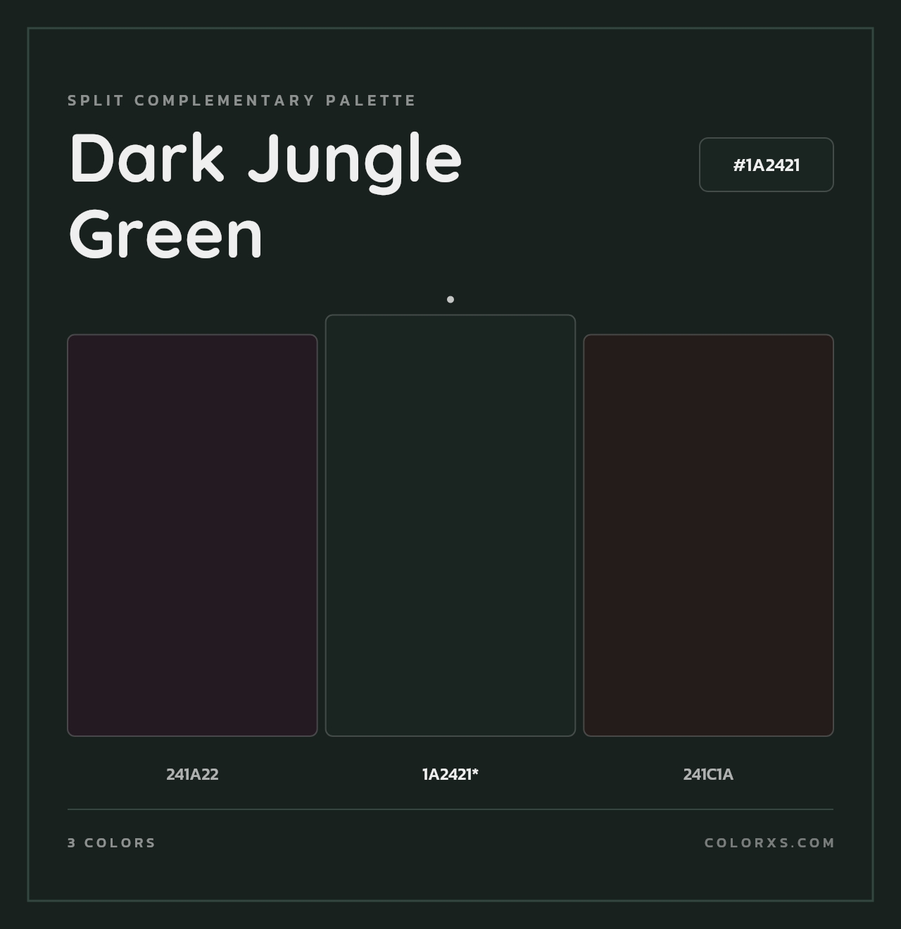 Dark Jungle Green - Split-Complementary Color Palette