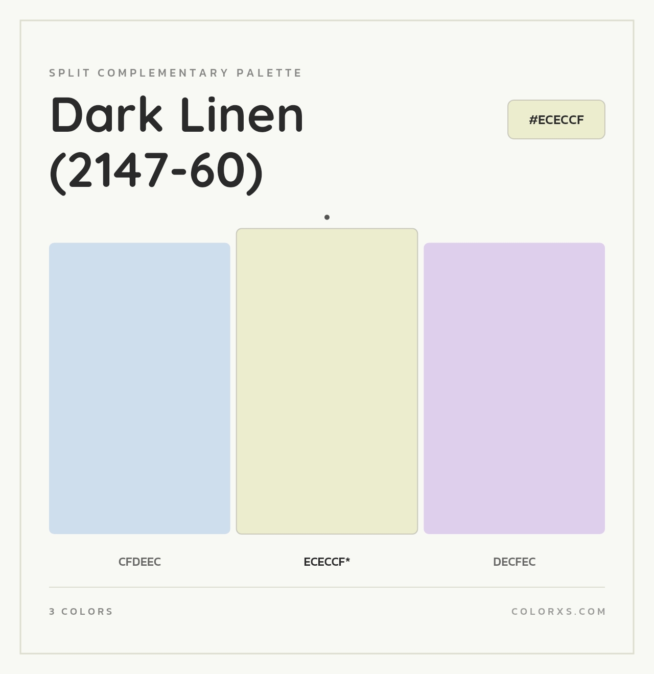 Dark Linen (2147-60) - Split-Complementary Color Palette