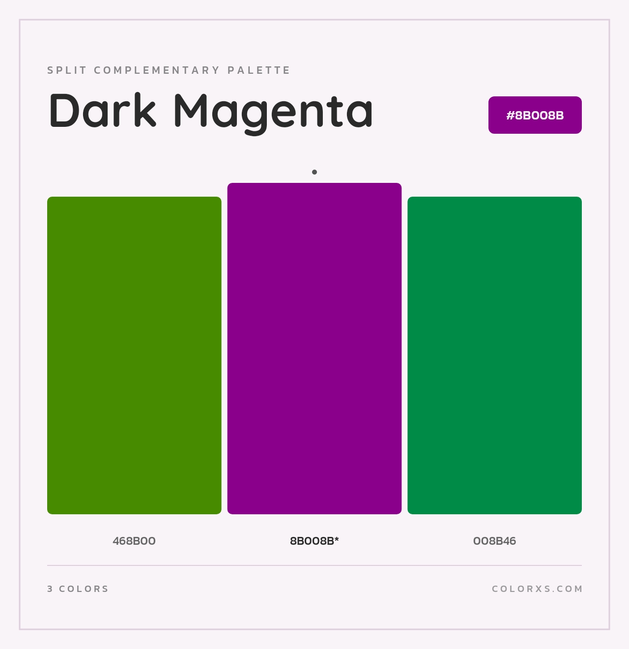 Dark Magenta - Split-Complementary Color Palette