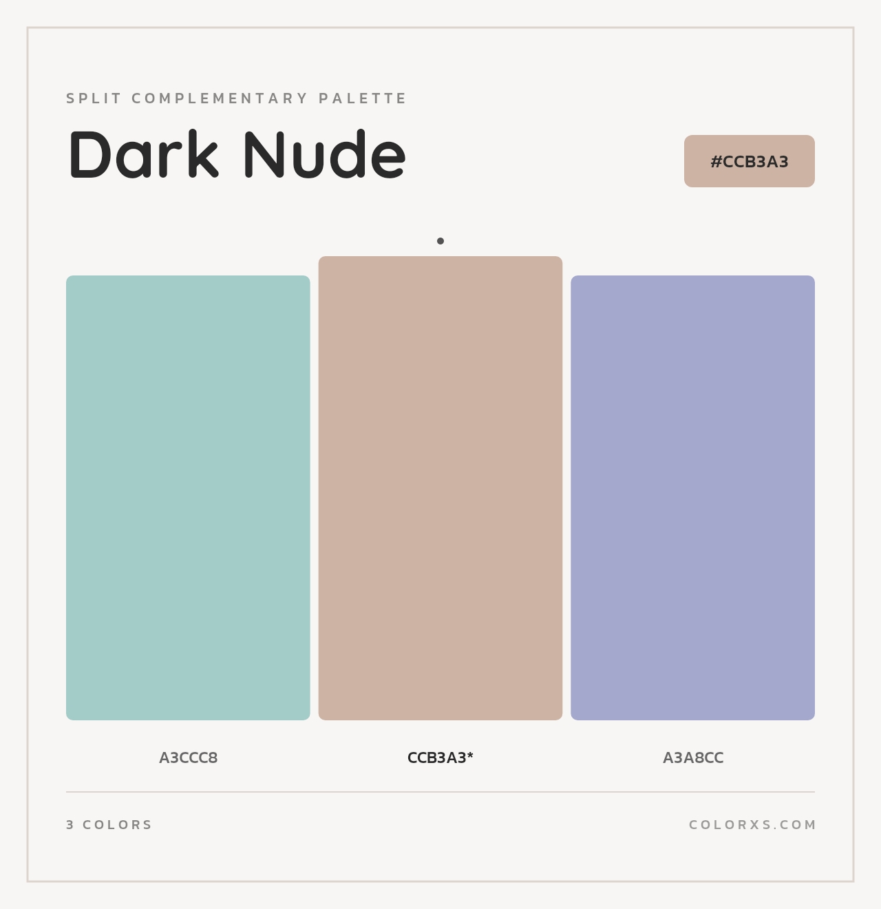 Dark Nude - Split-Complementary Color Palette