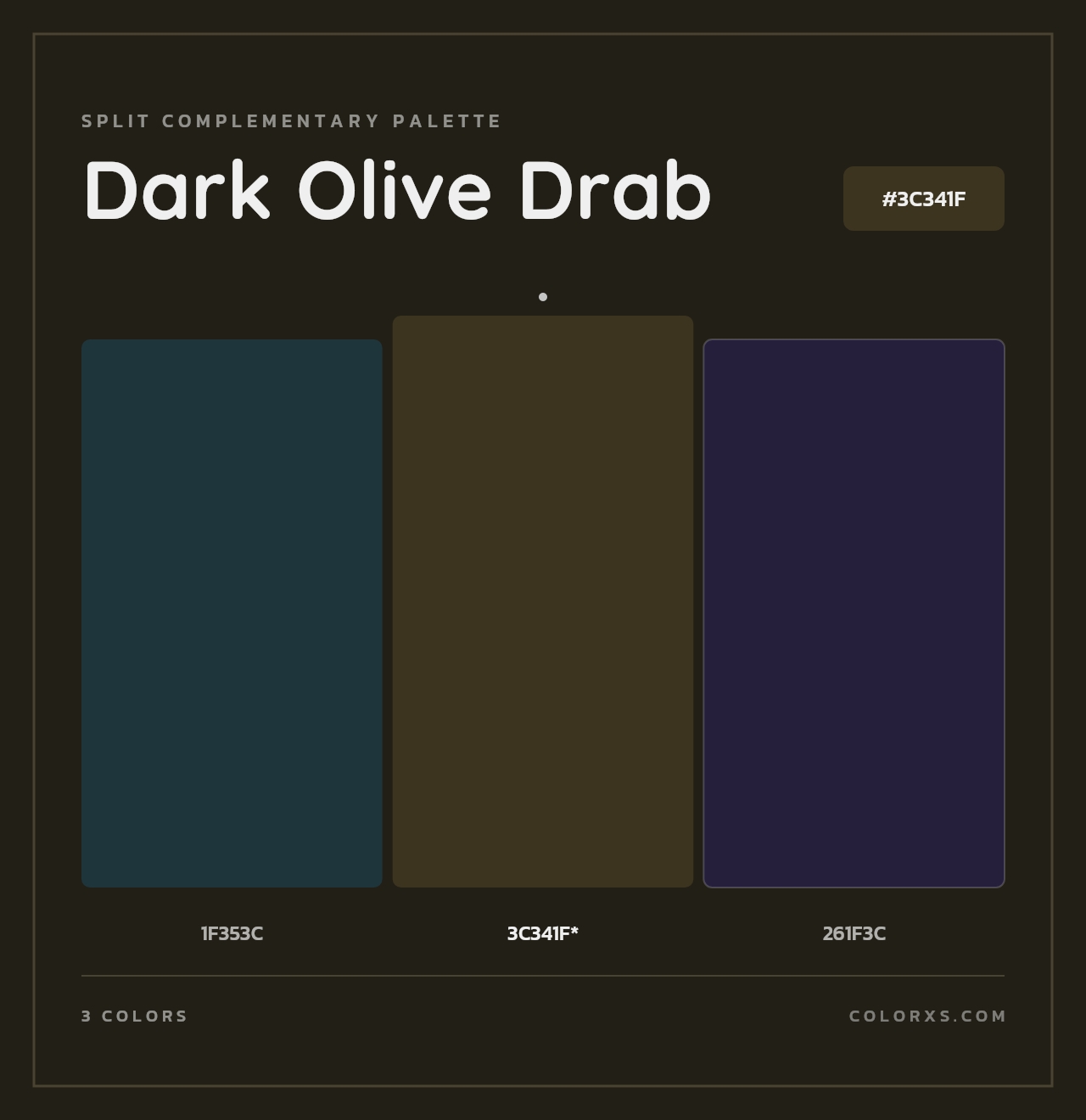 Dark Olive Drab - Split-Complementary Color Palette