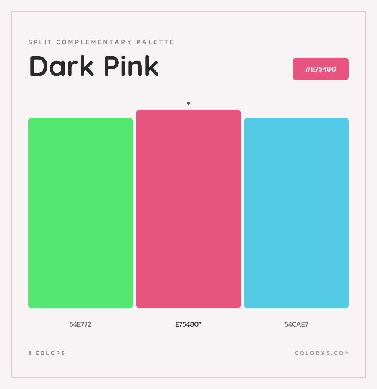 Dark Pink - Split-Complementary Color Palette