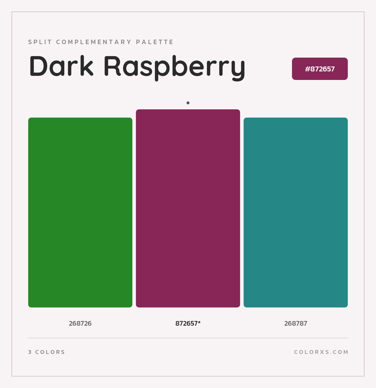 Dark Raspberry - Split-Complementary Color Palette