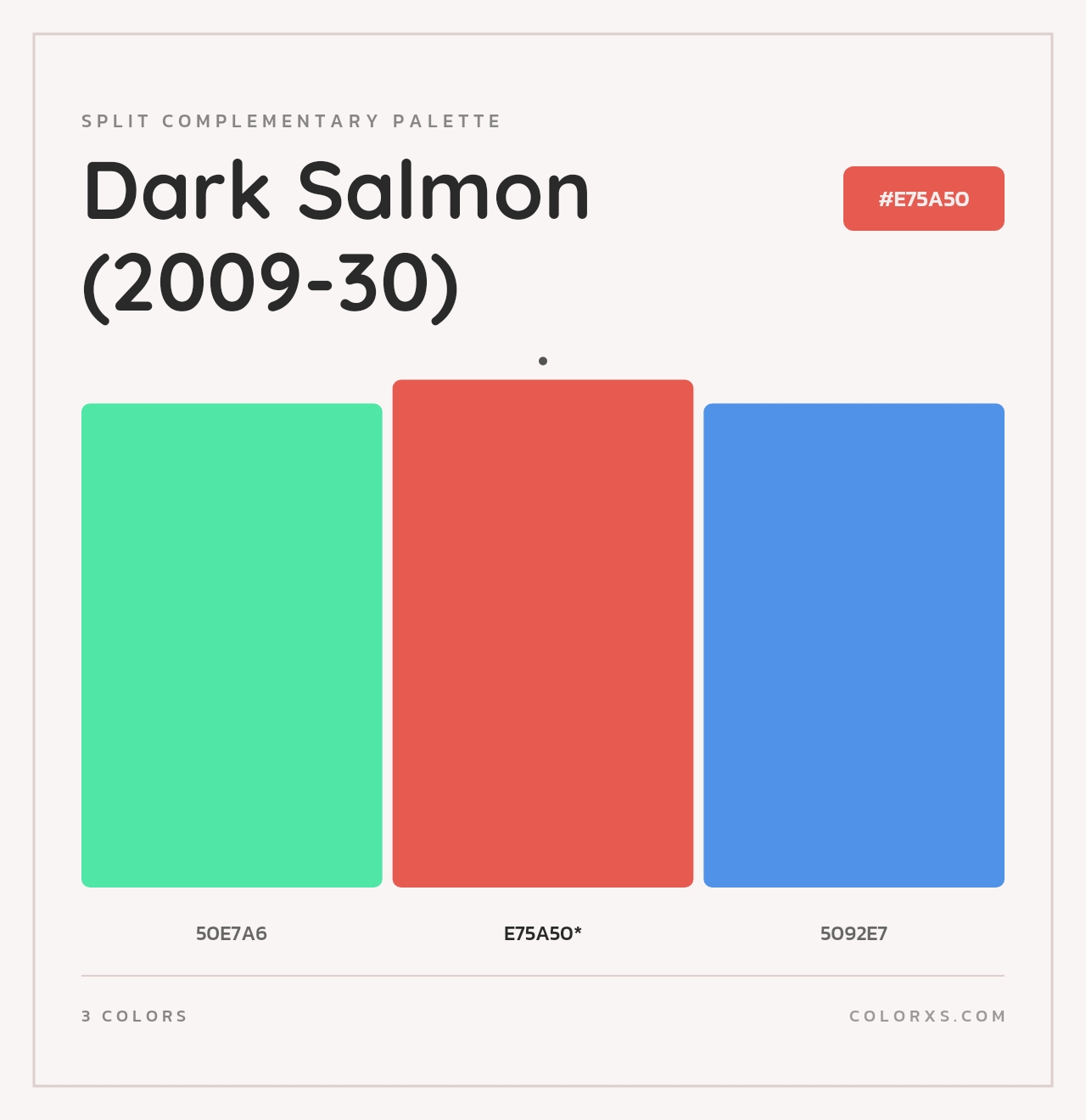 Dark Salmon (2009-30) - Split-Complementary Color Palette