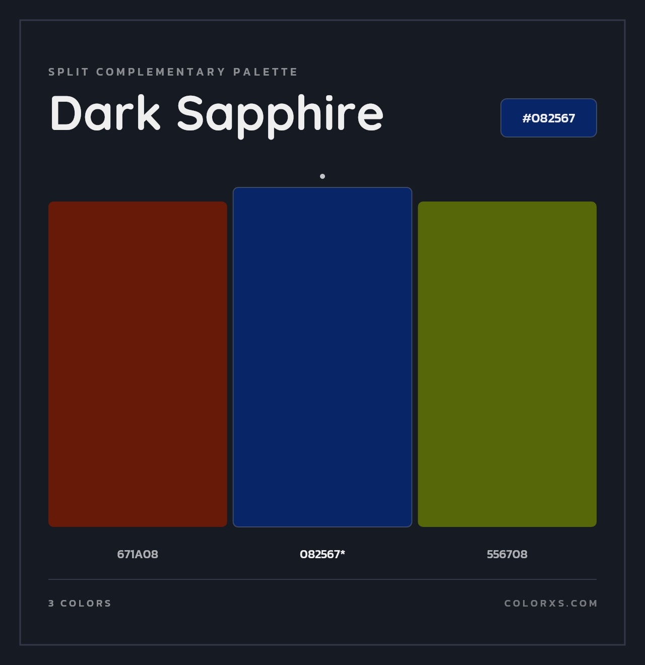 Dark Sapphire - Split-Complementary Color Palette