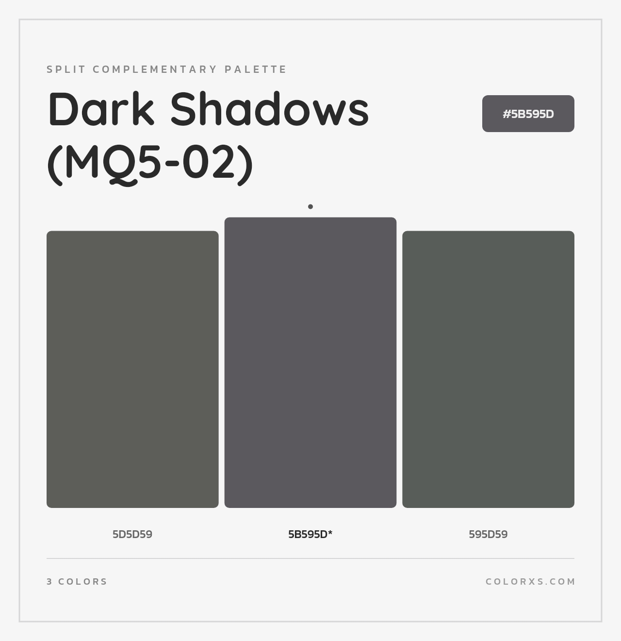 Dark Shadows (MQ5-02) - Split-Complementary Color Palette