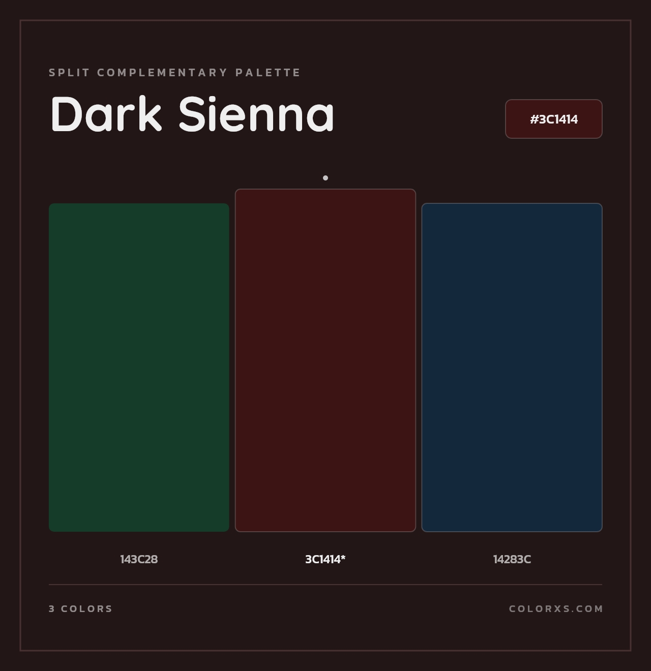 Dark Sienna - Split-Complementary Color Palette
