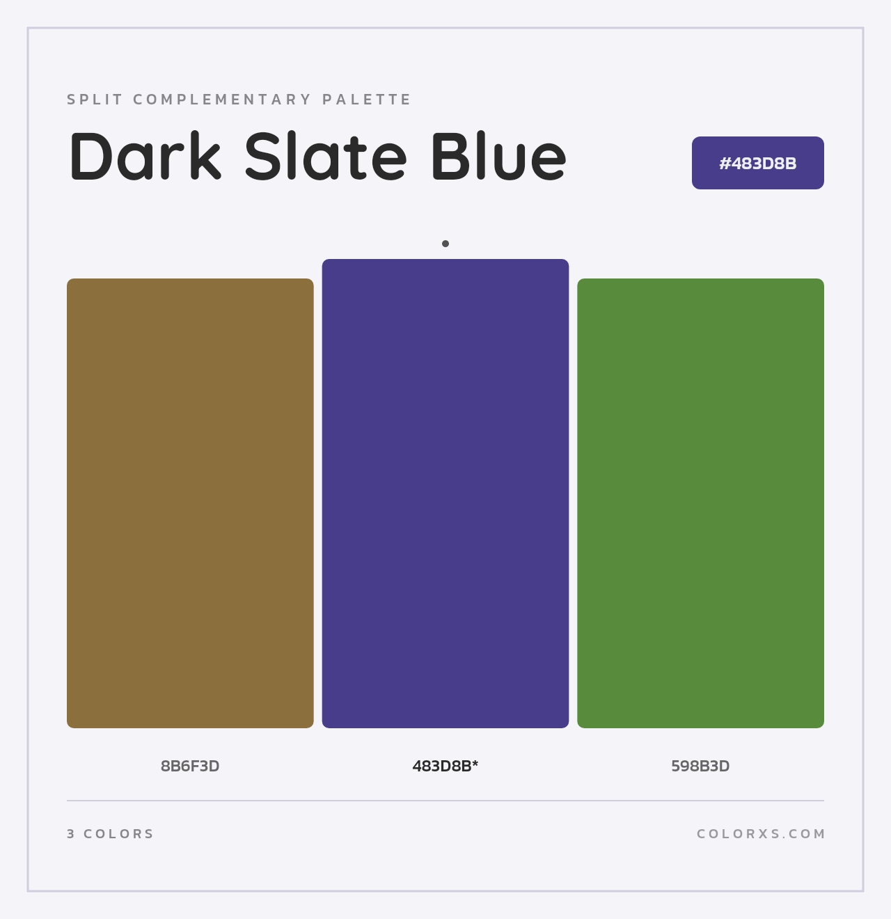 Dark Slate Blue - Split-Complementary Color Palette