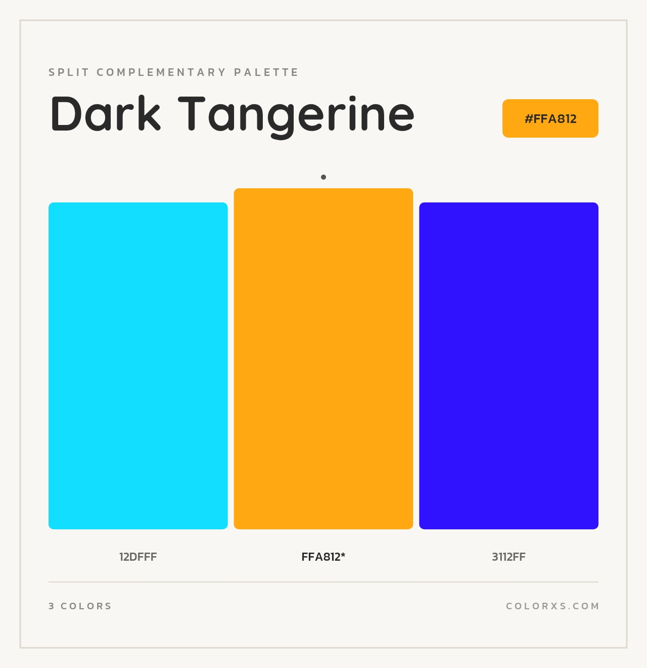 Dark Tangerine - Split-Complementary Color Palette