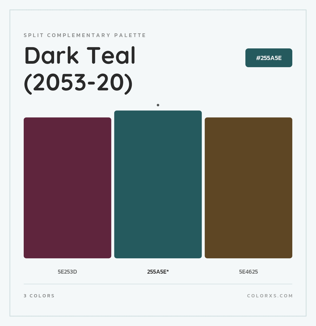 Dark Teal (2053-20) - Split-Complementary Color Palette