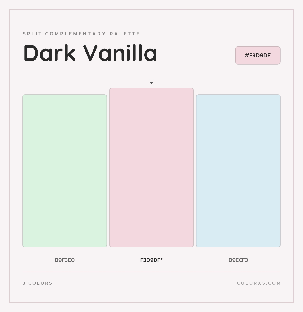 Dark Vanilla - Split-Complementary Color Palette