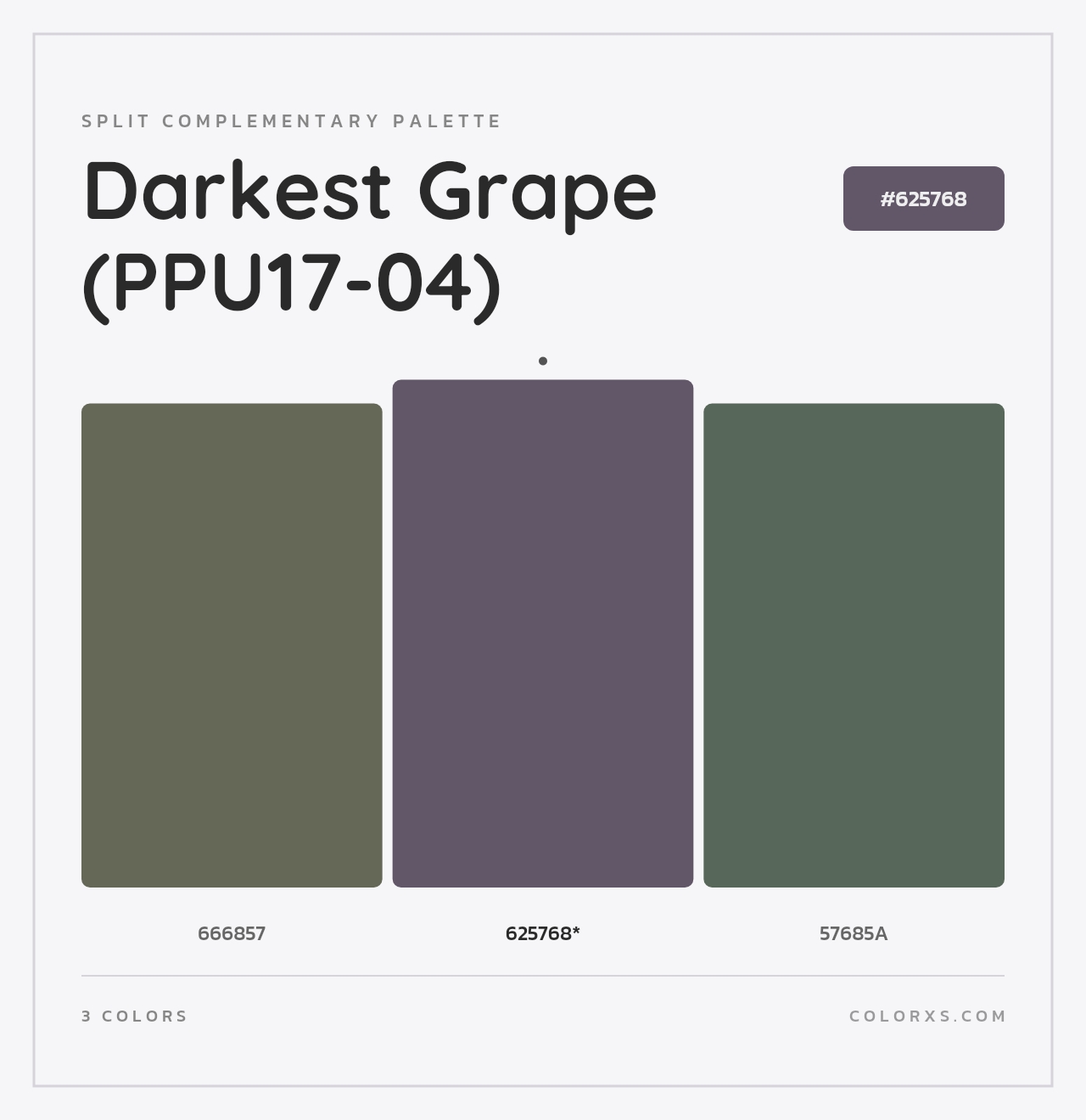 Darkest Grape (PPU17-04) - Split-Complementary Color Palette