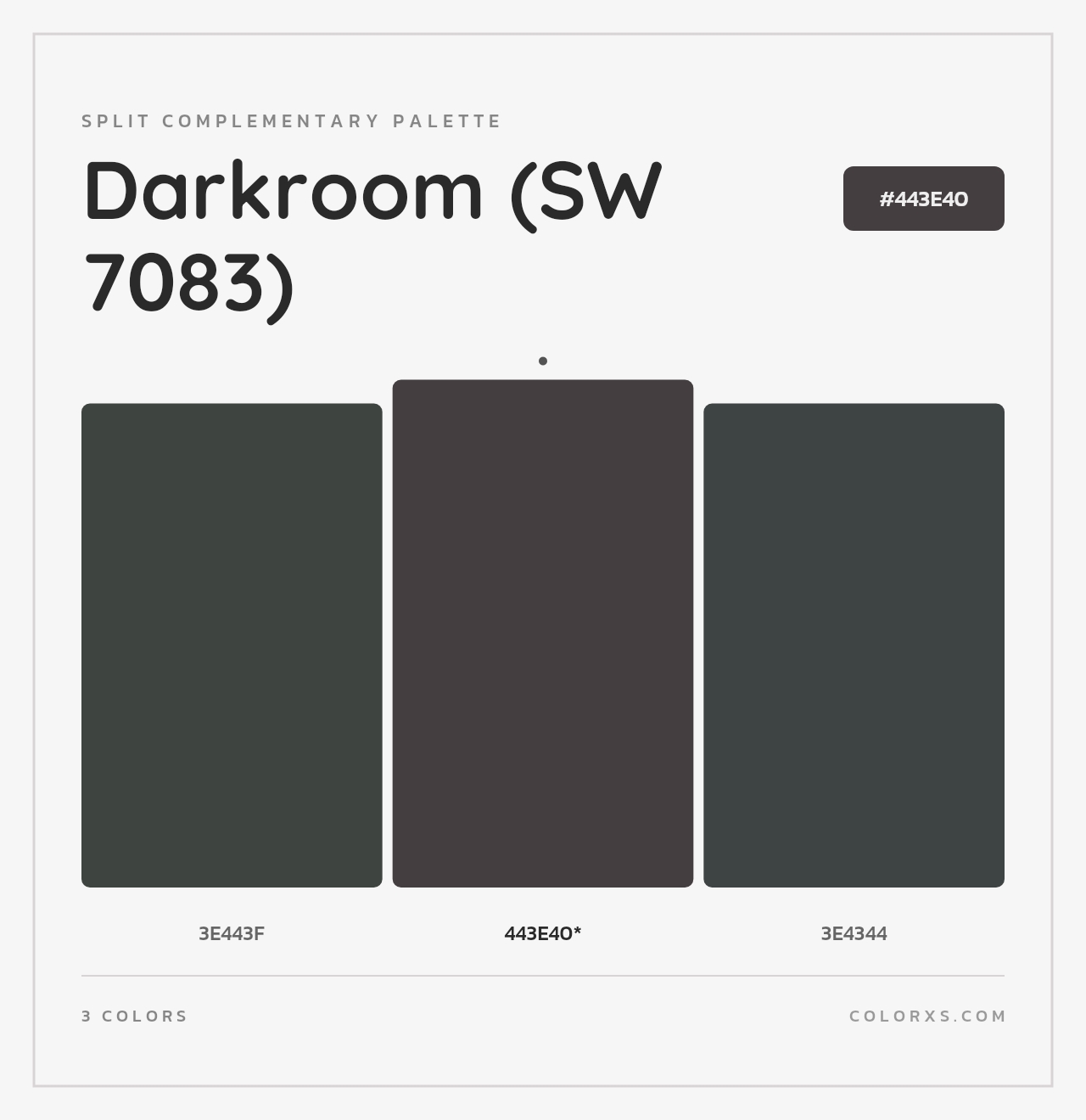Darkroom (SW 7083) - Split-Complementary Color Palette