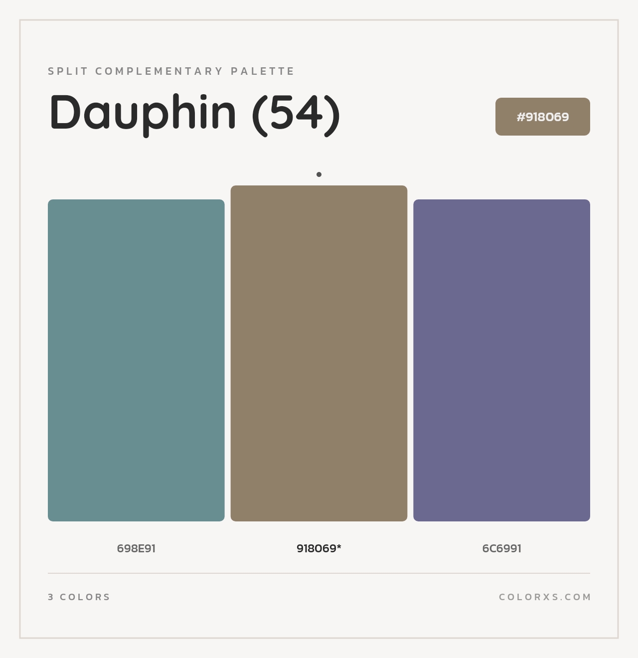 Dauphin (54) - Split-Complementary Color Palette