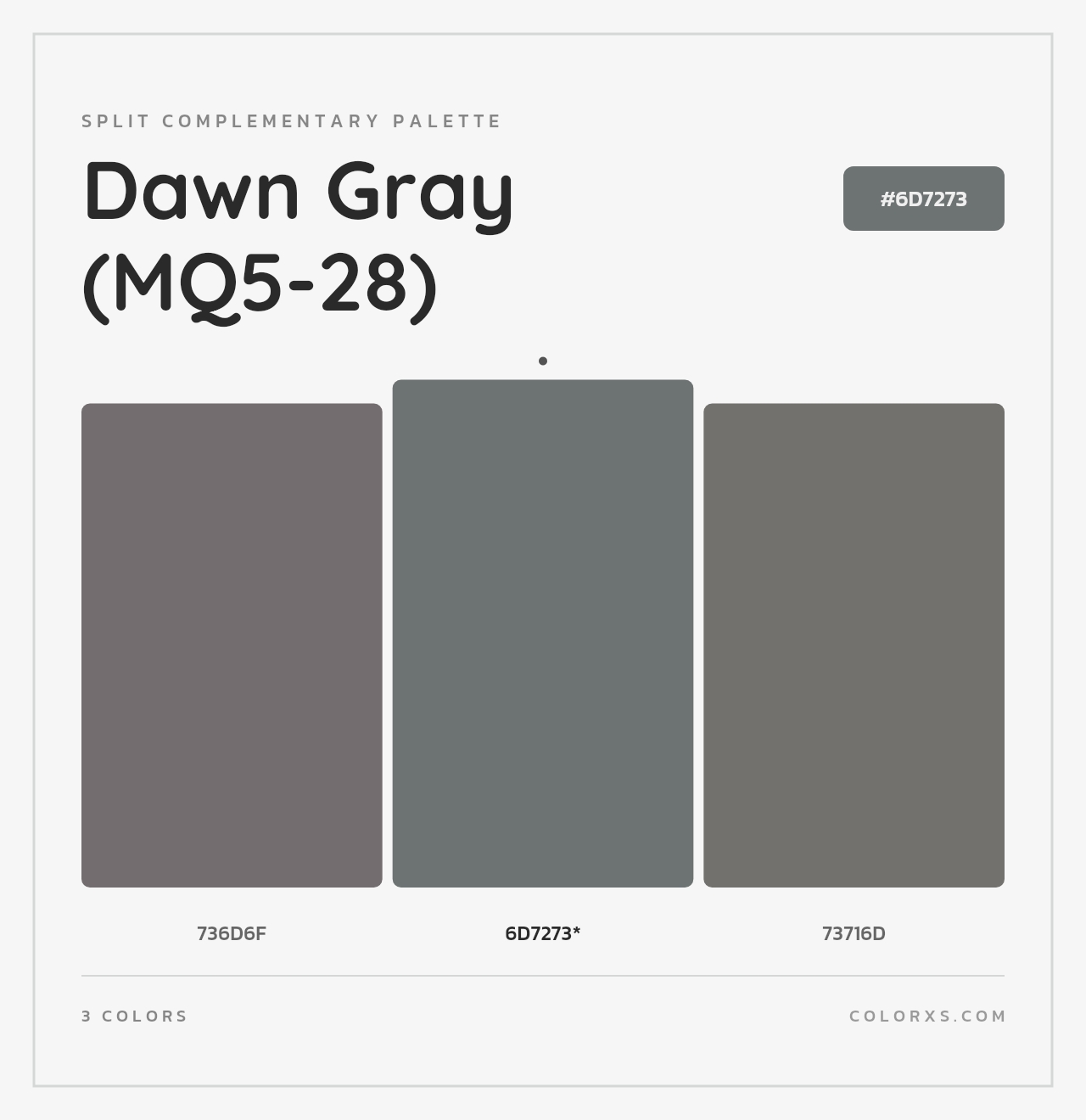 Dawn Gray (MQ5-28) - Split-Complementary Color Palette