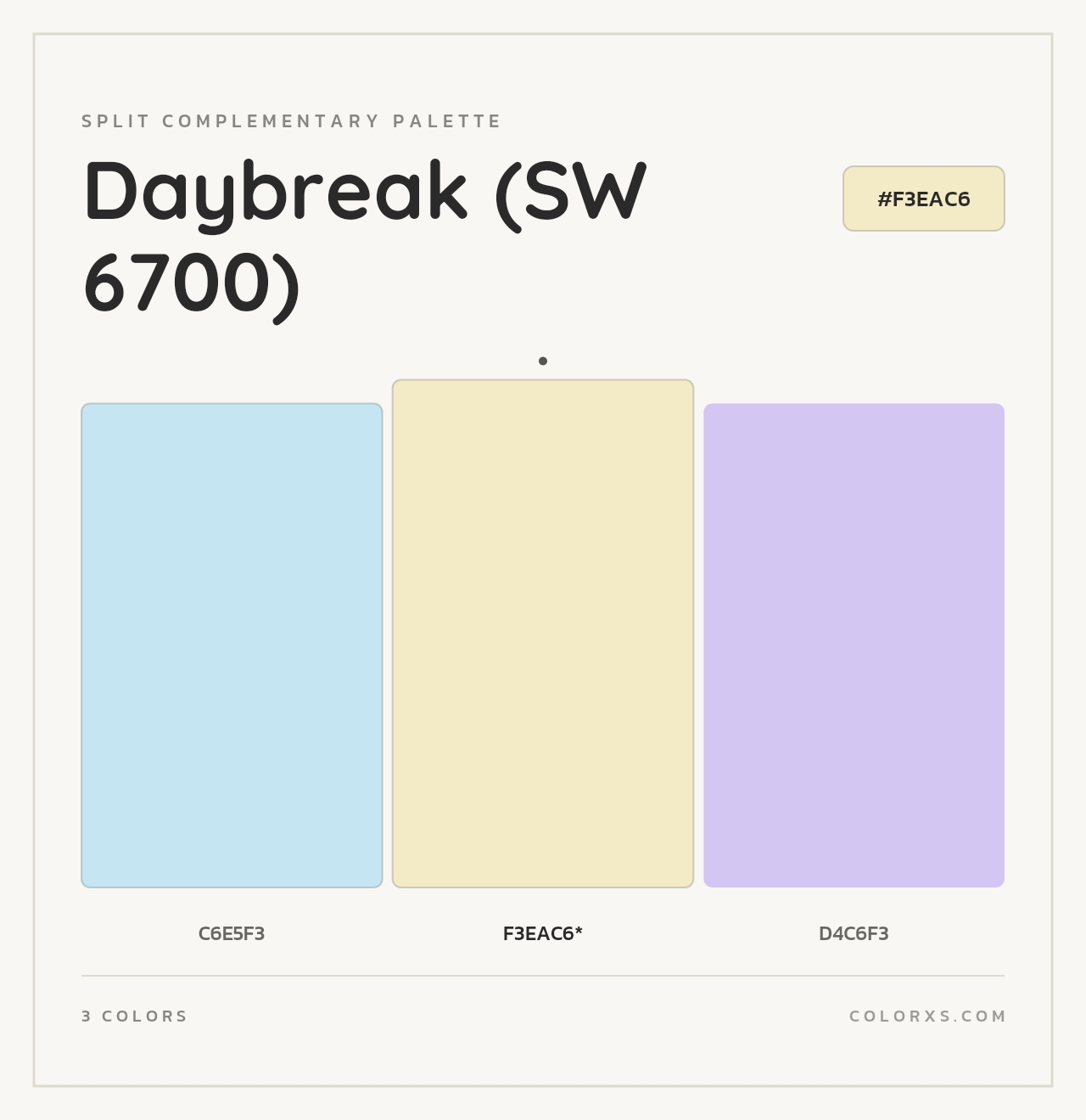 Daybreak (SW 6700) - Split-Complementary Color Palette