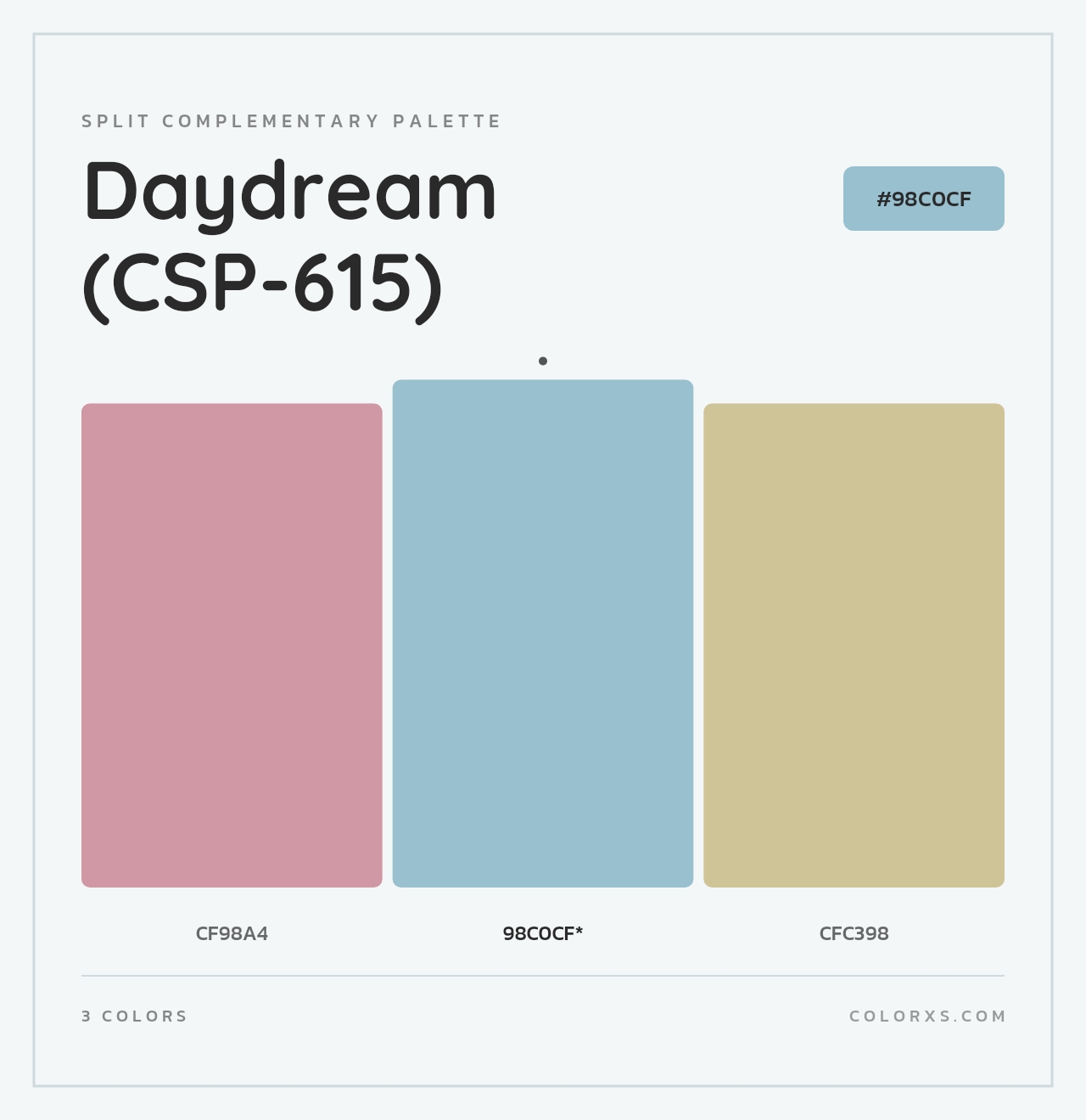 Daydream (CSP-615) - Split-Complementary Color Palette