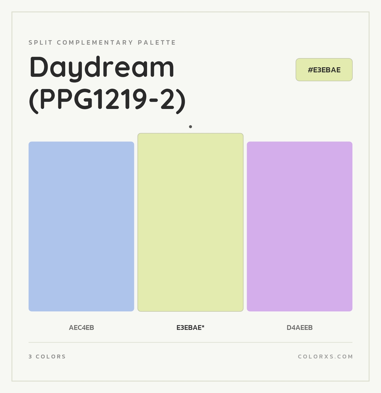 Daydream (PPG1219-2) - Split-Complementary Color Palette