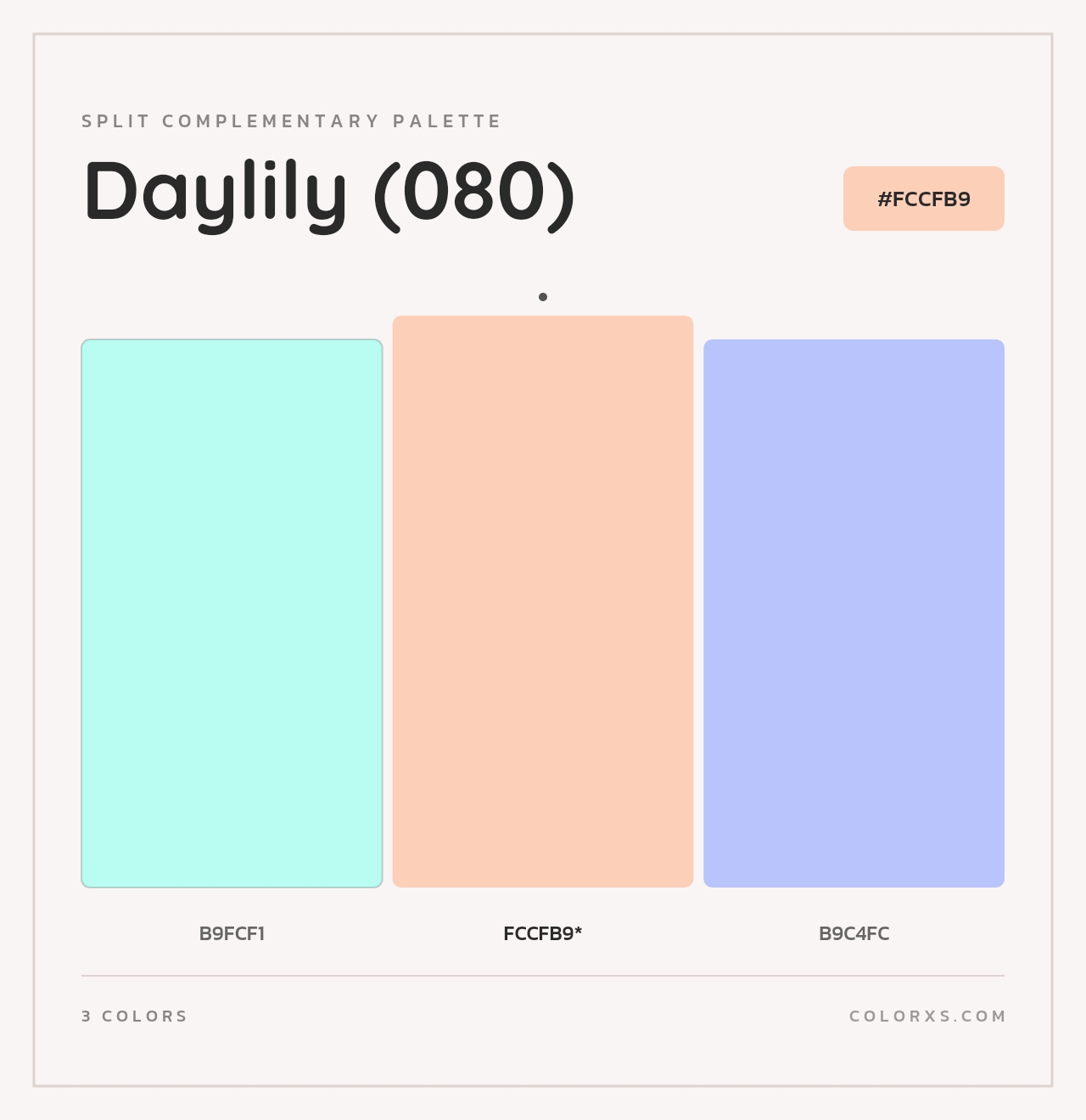 Daylily (080) - Split-Complementary Color Palette