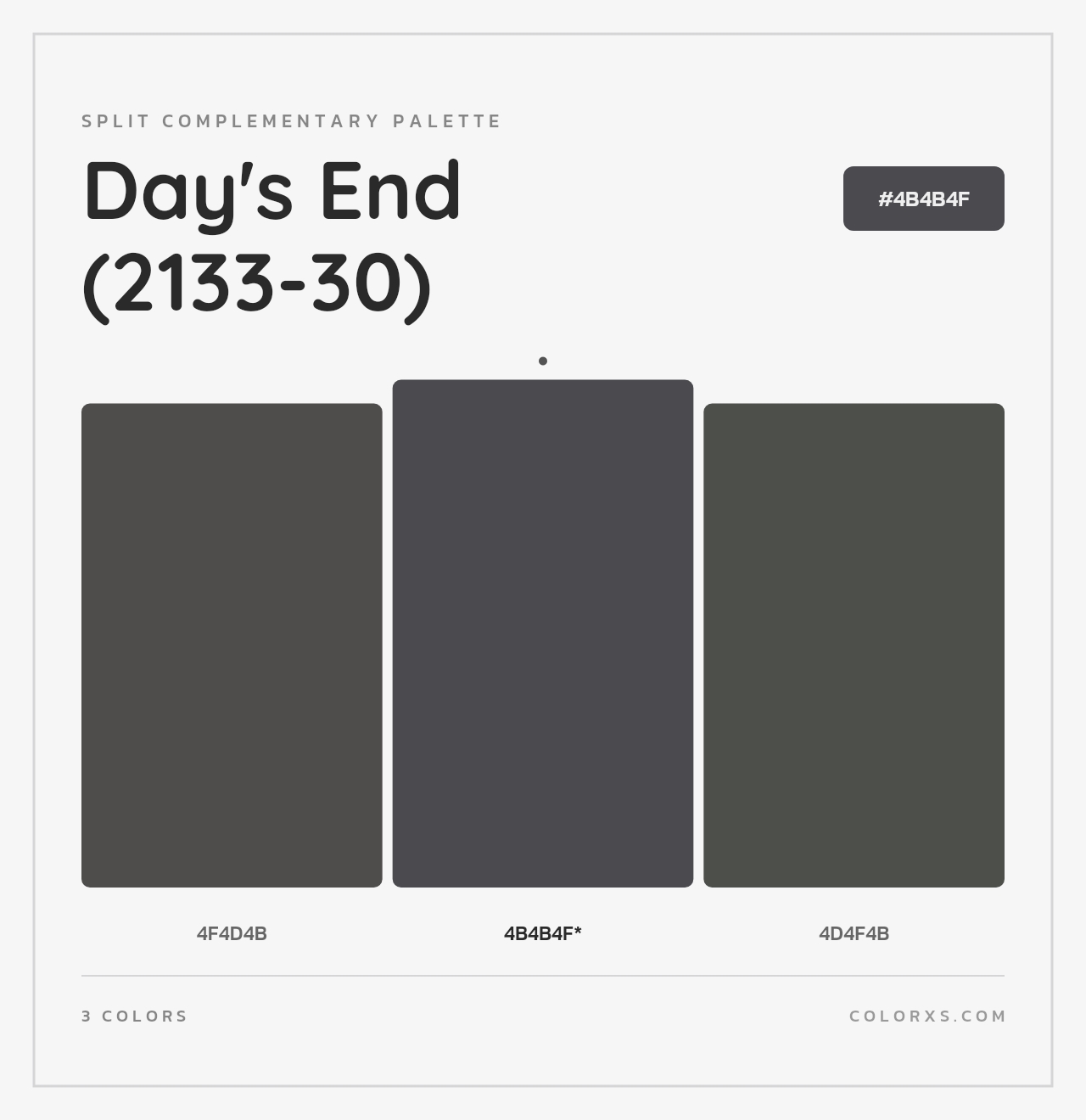 Day's End (2133-30) - Split-Complementary Color Palette