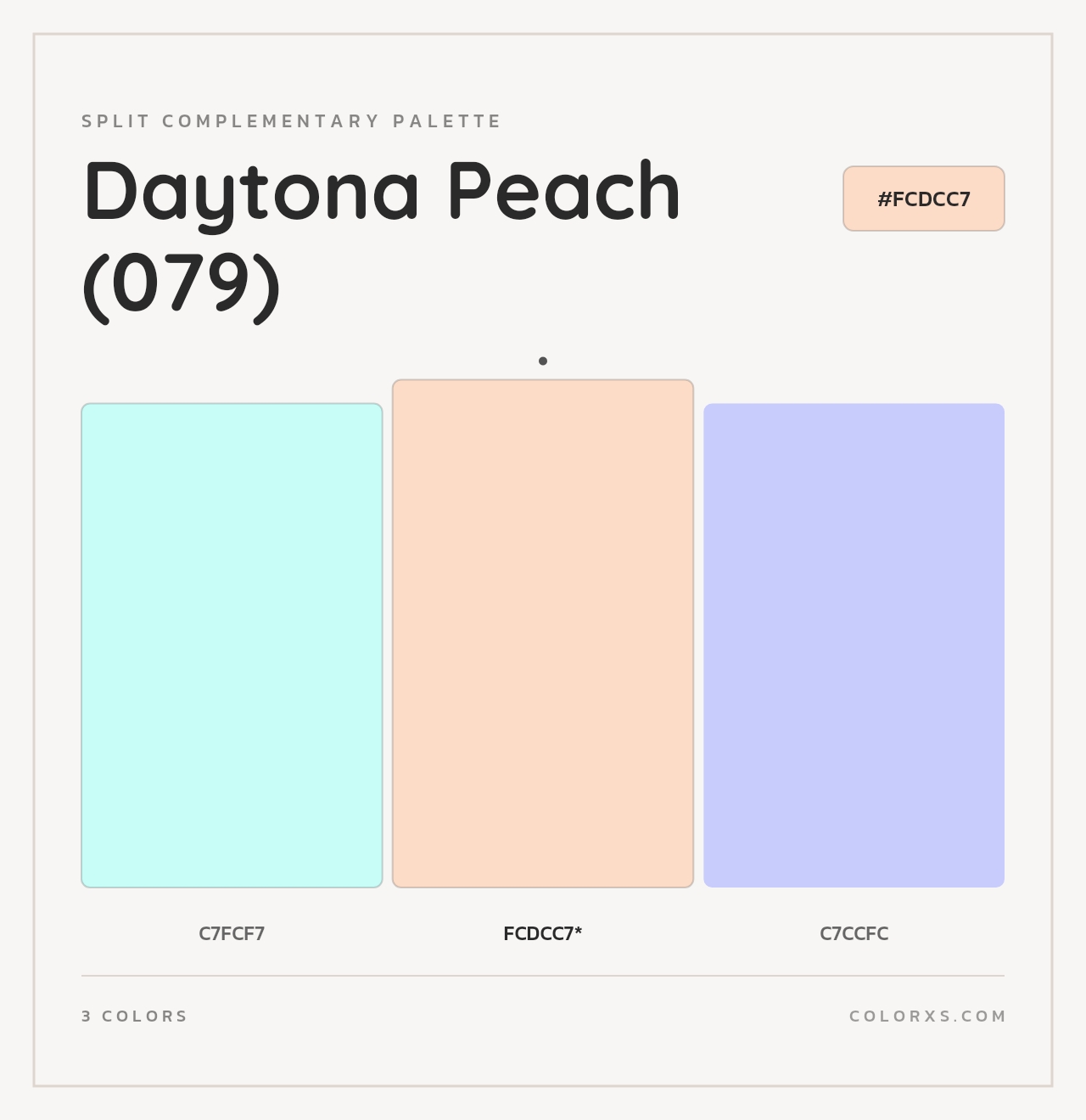 Daytona Peach (079) - Split-Complementary Color Palette