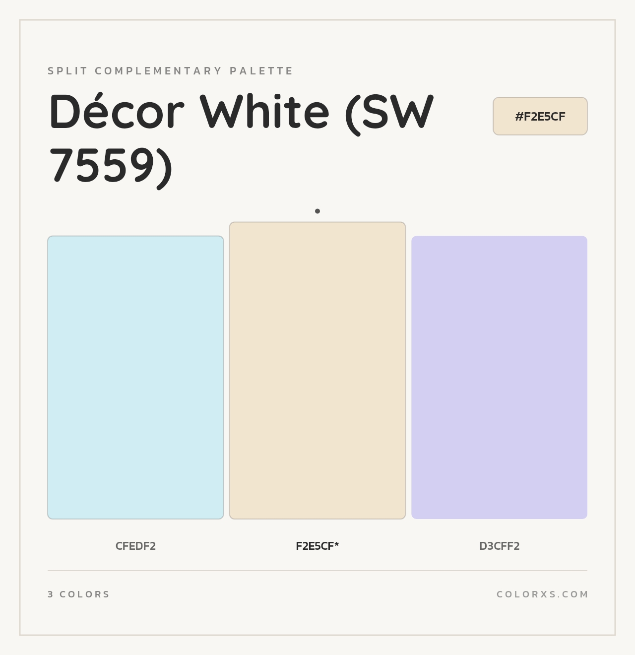 Décor White (SW 7559) - Split-Complementary Color Palette