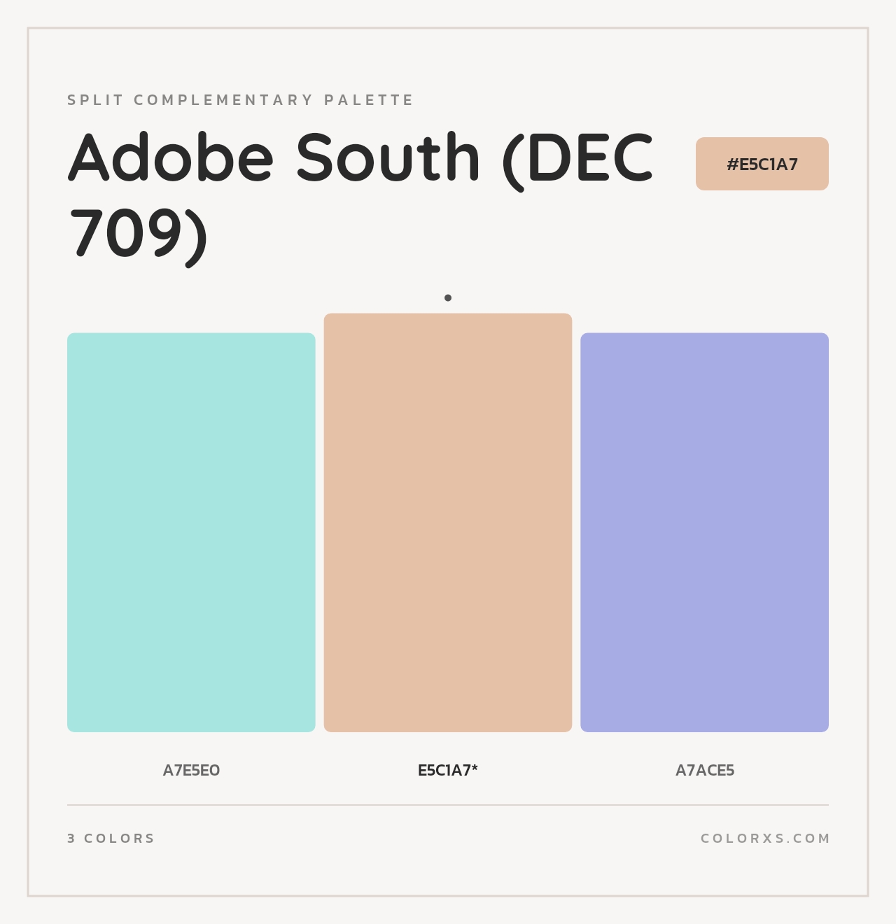 Adobe South (DEC 709) - Split-Complementary Color Palette